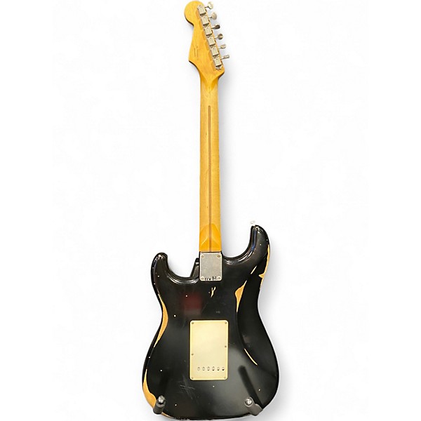 Used Fender 50s Stratocaster Road Worn Black Solid Body Electric Guitar