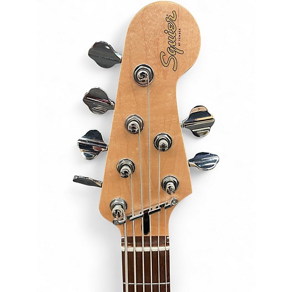 Used Squier Affinity Jazz Bass 6 String Black Electric Bass Guitar