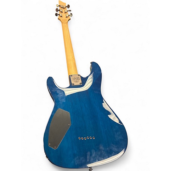 Used Schecter Guitar Research Omen Extreme 6 Trans Blue Solid Body Electric Guitar