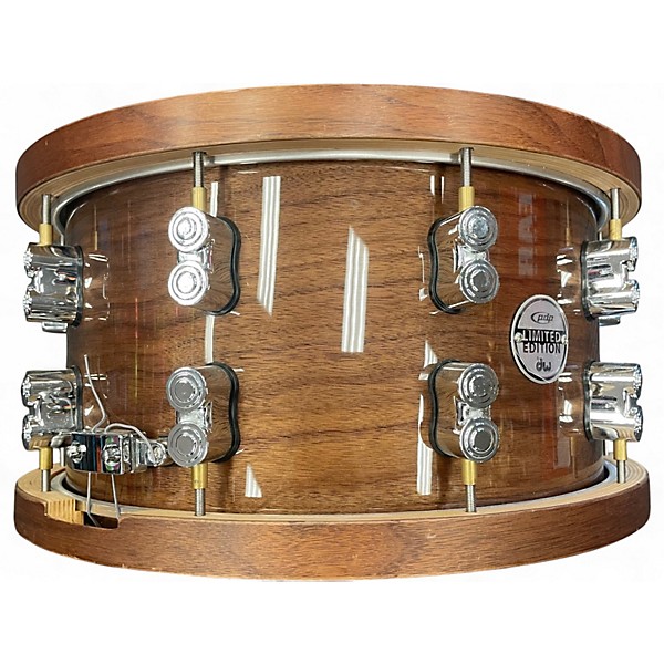 Used PDP by DW 14in Limited Edition Dark Maple and Walnut Hoops Dark Maple and Walnut Drum