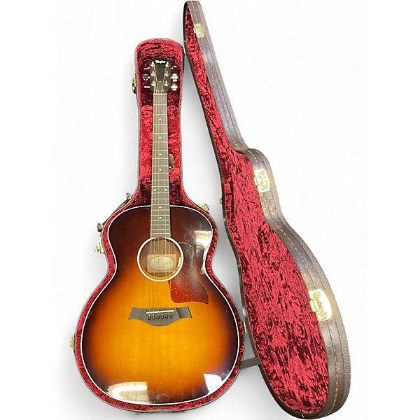 Used Taylor 214E DLX Sunburst Acoustic Electric Guitar