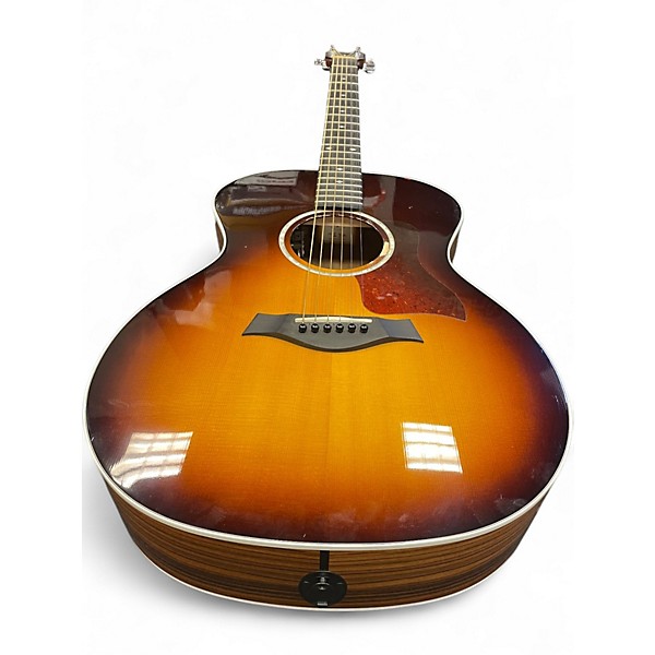 Used Taylor 214E DLX Sunburst Acoustic Electric Guitar