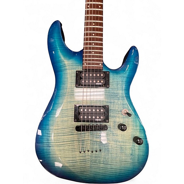 Used Schecter Guitar Research C6 ELITE Ocean Water Perimeter Solid Body Electric Guitar