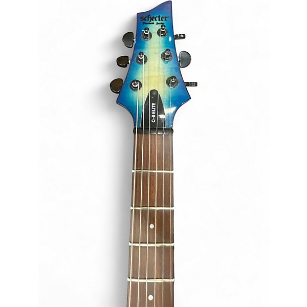 Used Schecter Guitar Research C6 ELITE Ocean Water Perimeter Solid Body Electric Guitar