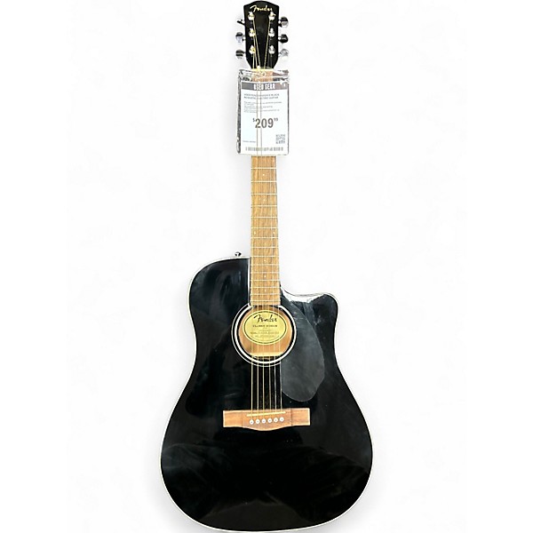 Used Fender 60SDCE Black Acoustic Electric Guitar