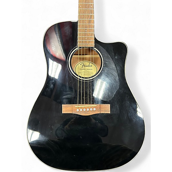 Used Fender 60SDCE Black Acoustic Electric Guitar