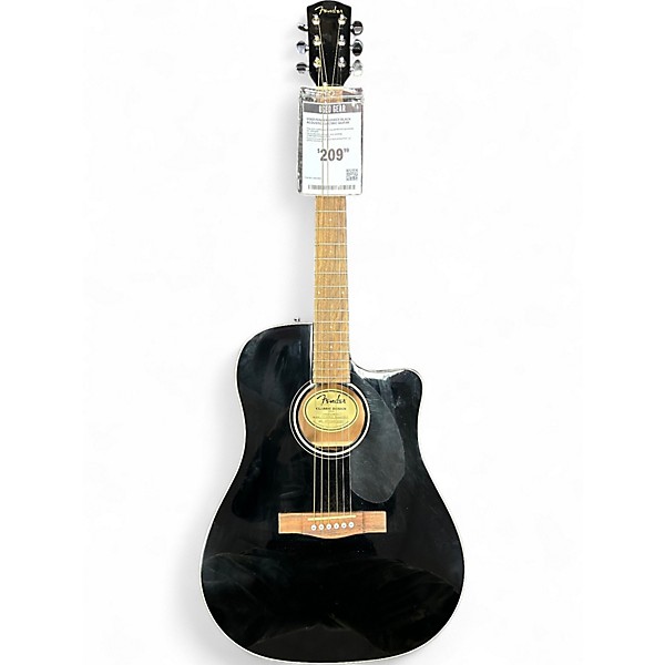 Used Fender 60SDCE Black Acoustic Electric Guitar