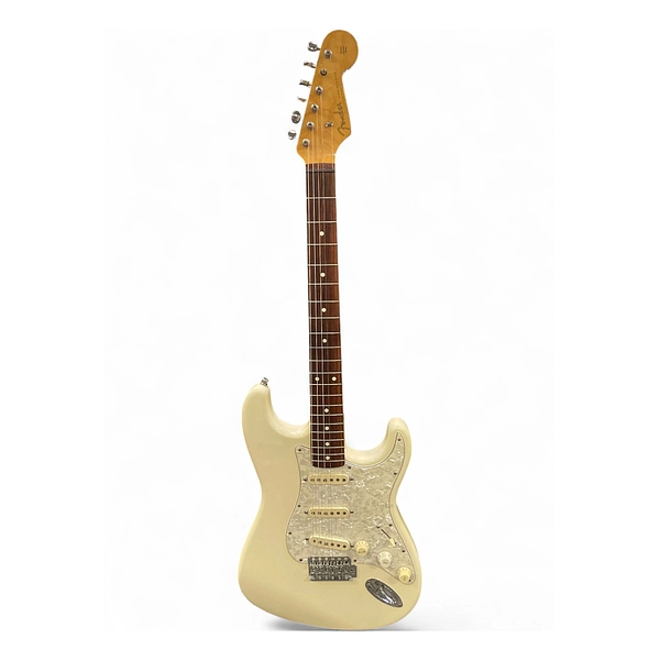 Vintage 1996 Fender Standard Stratocaster Olympic White Solid Body Electric Guitar