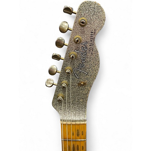 Used Fender Custom Shop '60s Custom Telecaster Thinline Relic Limited-Edition Silver Sparkle Solid Body Electric Guitar
