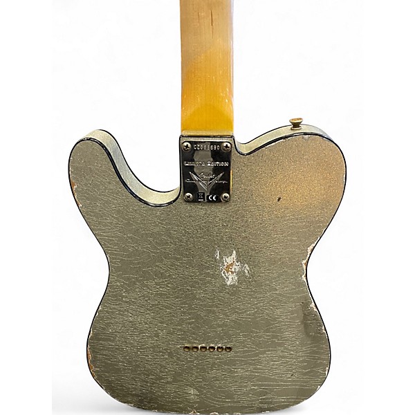 Used Fender Custom Shop '60s Custom Telecaster Thinline Relic Limited-Edition Silver Sparkle Solid Body Electric Guitar