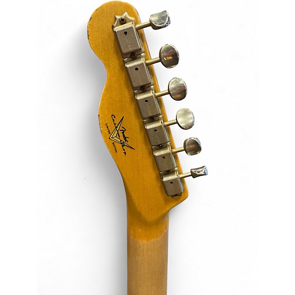Used Fender Custom Shop '60s Custom Telecaster Thinline Relic Limited-Edition Silver Sparkle Solid Body Electric Guitar
