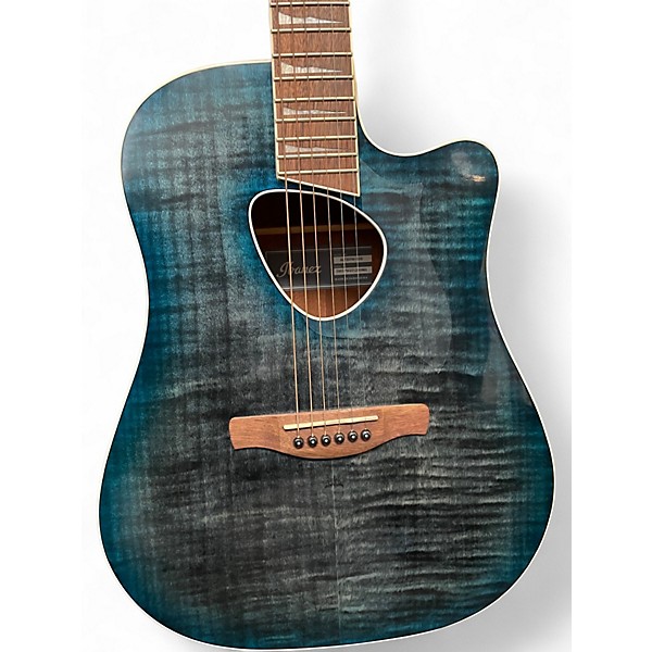 Used Ibanez ALT30 Altstar Trans Blue Acoustic Electric Guitar
