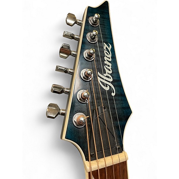 Used Ibanez ALT30 Altstar Trans Blue Acoustic Electric Guitar