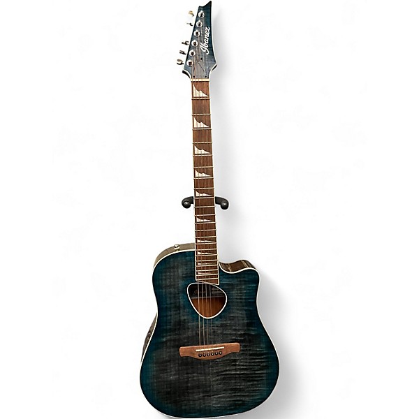 Used Ibanez ALT30 Altstar Trans Blue Acoustic Electric Guitar