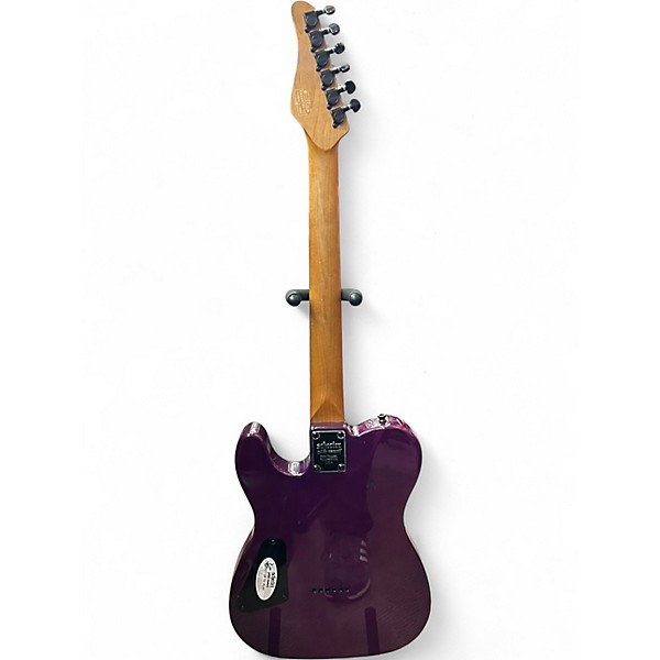 Used Schecter Guitar Research PT PRO Purple Burst Burl Solid Body Electric Guitar