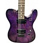 Used Schecter Guitar Research PT PRO Purple Burst Burl Solid Body Electric Guitar