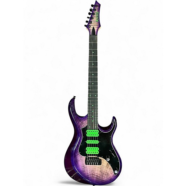 Used Kiesel Aries A6 Titanium Transparent Purple Solid Body Electric Guitar