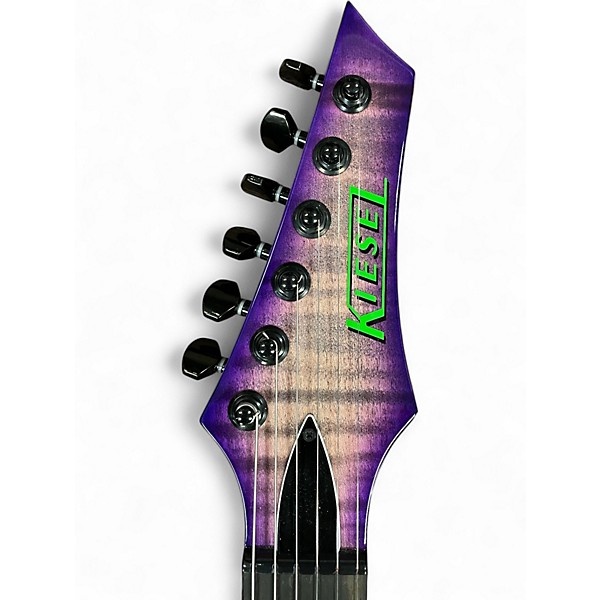 Used Kiesel Aries A6 Titanium Transparent Purple Solid Body Electric Guitar