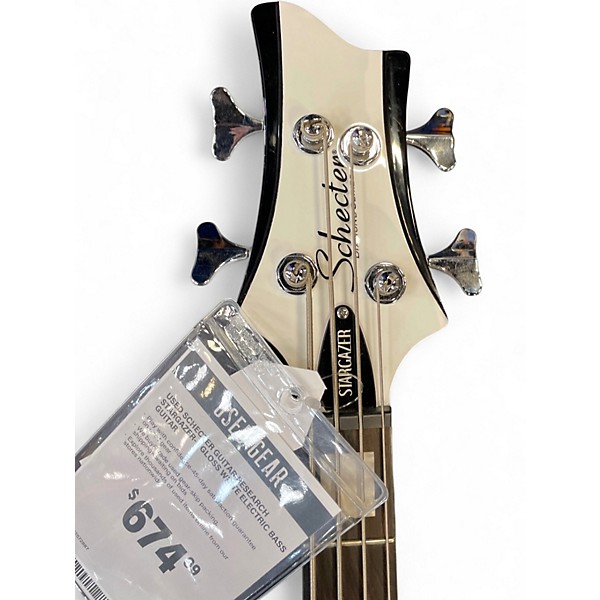 Used Schecter Guitar Research Stargazer-4 Gloss White Electric Bass Guitar