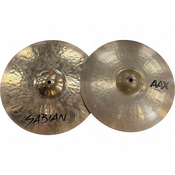 Used SABIAN 14in AAX MEDIUM HI HATS PAIR Cymbal