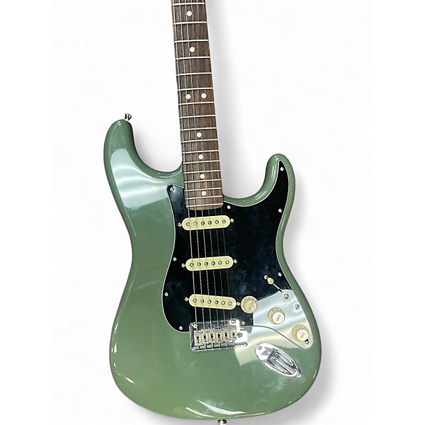 Used Fender American Professional Stratocaster with Rosewood Neck antique olive Solid Body Electric Guitar