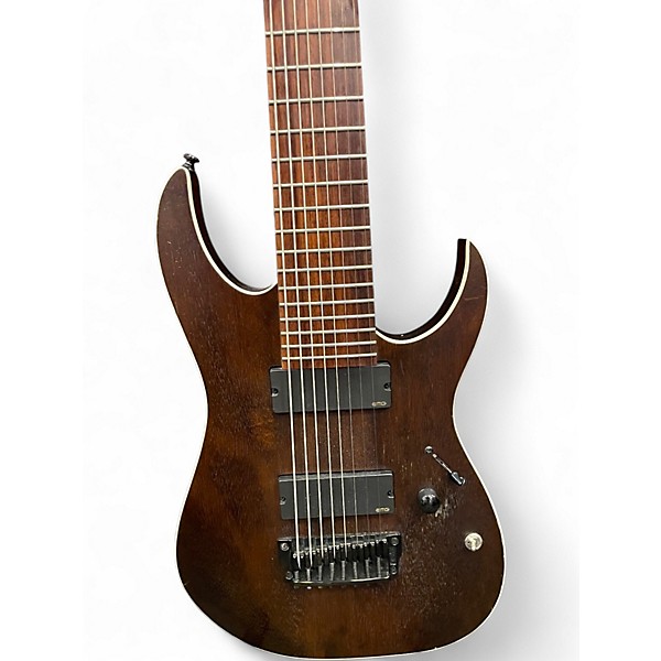 Used Ibanez RGIR28FE Iron Label 8 String Brown Solid Body Electric Guitar