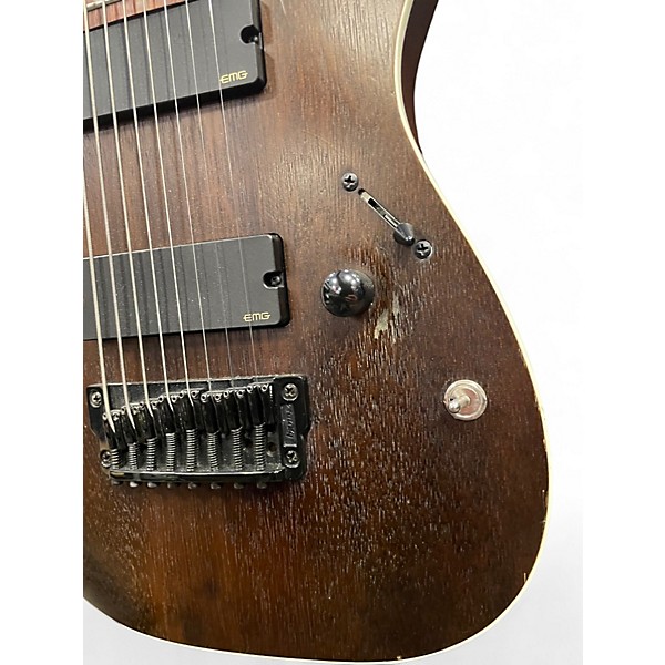 Used Ibanez RGIR28FE Iron Label 8 String Brown Solid Body Electric Guitar