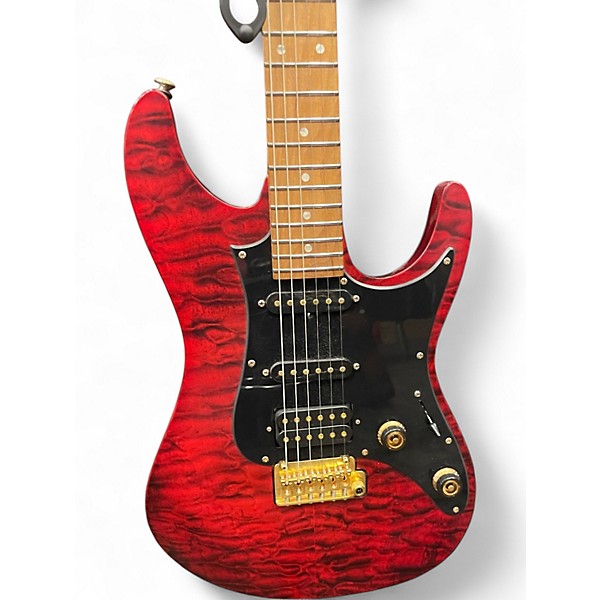 Used Ibanez SLM10 Trans Red Solid Body Electric Guitar