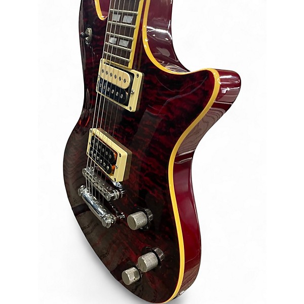 Used Schecter Guitar Research Tempest Custom Crimson Red Burst Solid Body Electric Guitar