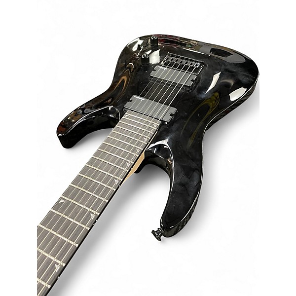 Used Jackson JS22-7 Dinky 7 String Black Solid Body Electric Guitar