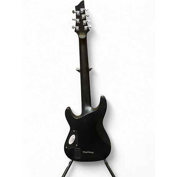 Used Schecter Guitar Research Damien 7 String Black Solid Body Electric Guitar