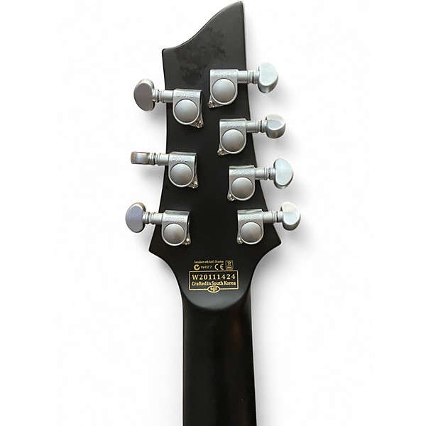 Used Schecter Guitar Research Damien 7 String Black Solid Body Electric Guitar