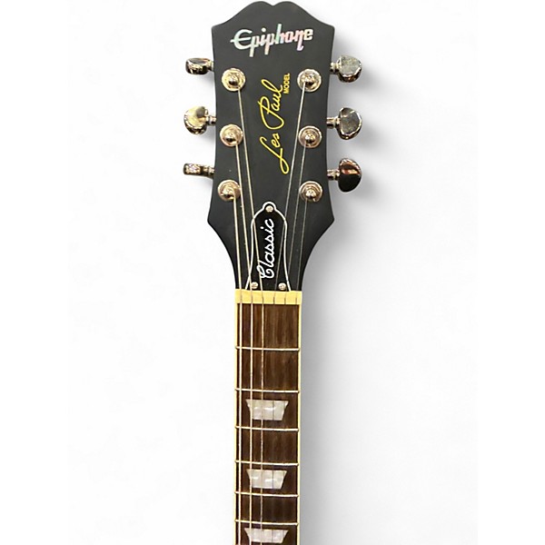 Used Epiphone Les Paul Classic Flat Black Solid Body Electric Guitar