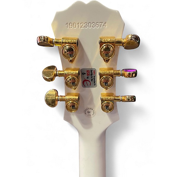 Used Epiphone Les Paul Custom Pro White Solid Body Electric Guitar