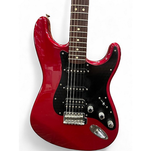 Used Fender FSR Standard Fat Strat Candy Apple Red Solid Body Electric Guitar