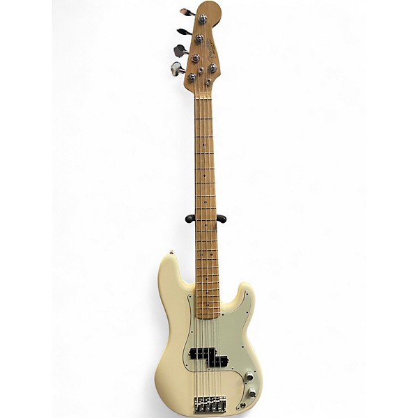 Used 2017 Fender American Professional Precision V Olympic White Electric Bass Guitar