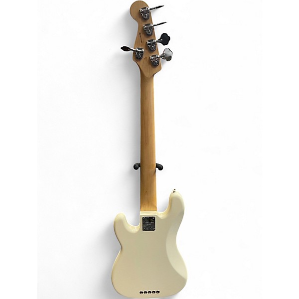 Used 2017 Fender American Professional Precision V Olympic White Electric Bass Guitar