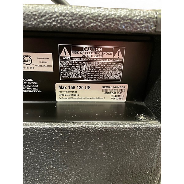 Used Peavey Max 158 1X8 15W Bass Combo Amp