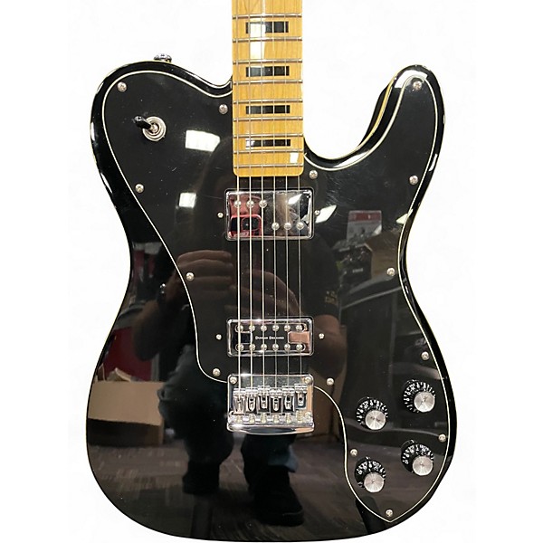 Used Schecter Guitar Research PT Fastback Black Solid Body Electric Guitar