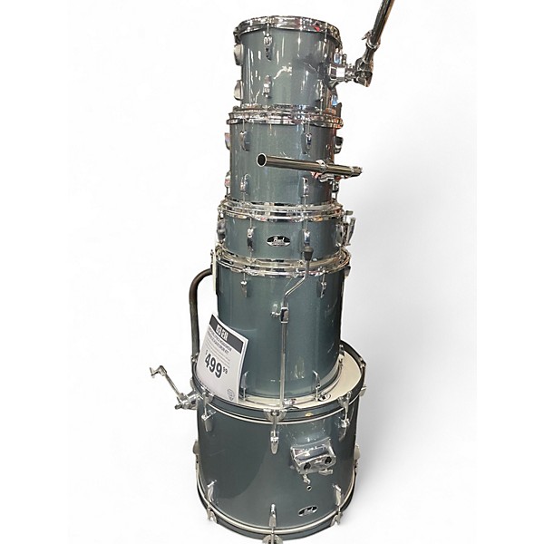Used Pearl 5 Piece ROADSHOW Fusion Blue Agave Drum Kit