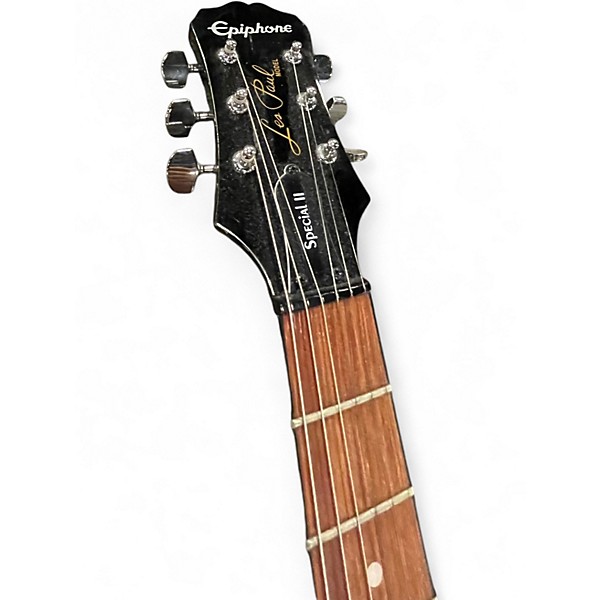 Used 2019 Epiphone Les Paul Special II Black Solid Body Electric Guitar