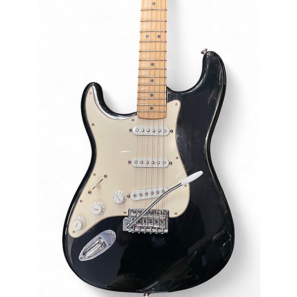 Used Fender Standard Stratocaster Left Handed Black Electric Guitar