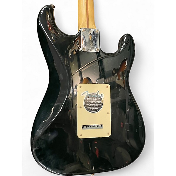 Used Fender Standard Stratocaster Left Handed Black Electric Guitar