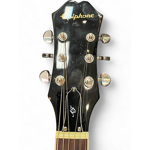 Used Epiphone aj-220sce 3 Color Sunburst Acoustic Electric Guitar