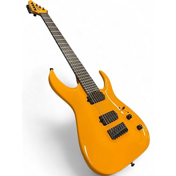Used Jackson Pro Plus Series Misha Mansoor Juggernaut HT7 Signal Yellow Solid Body Electric Guitar
