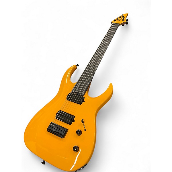 Used Jackson Pro Plus Series Misha Mansoor Juggernaut HT7 Signal Yellow Solid Body Electric Guitar