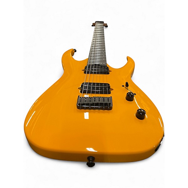 Used Jackson Pro Plus Series Misha Mansoor Juggernaut HT7 Signal Yellow Solid Body Electric Guitar