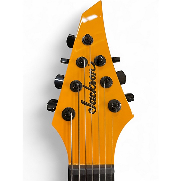 Used Jackson Pro Plus Series Misha Mansoor Juggernaut HT7 Signal Yellow Solid Body Electric Guitar