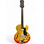 Vintage 1970s Guild Starfire Yellow Hollow Body Electric Guitar thumbnail