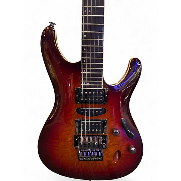 Used Ibanex Prestige S6570SK 2 Color Sunburst Solid Body Electric Guitar